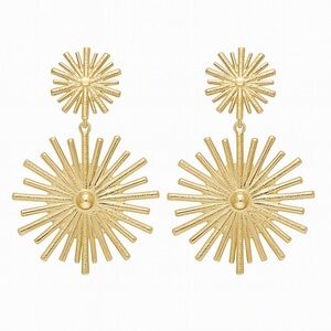 Golden Radiance Statement Earrings